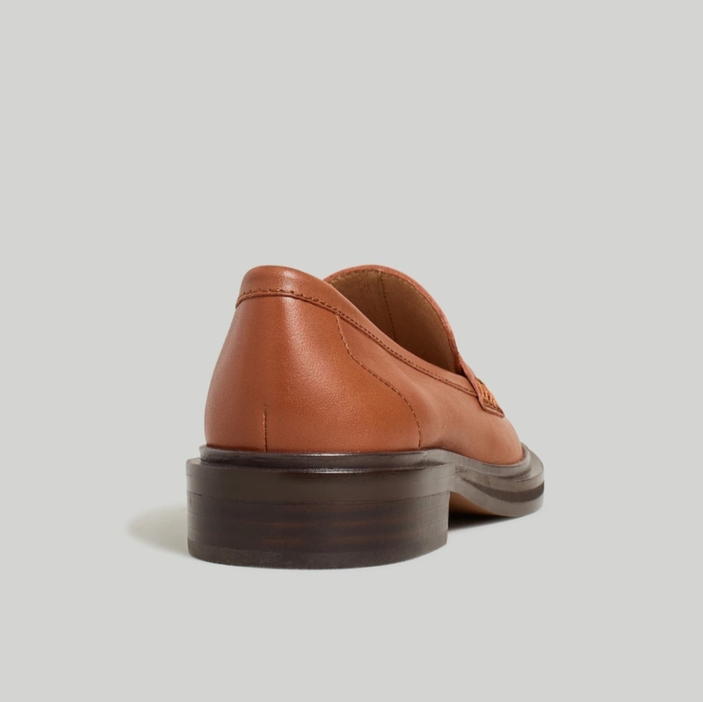 Madewell NEW Cognac Vernon Loafers Women's 7 Tan Luggage Leather - Picture 4 of 4